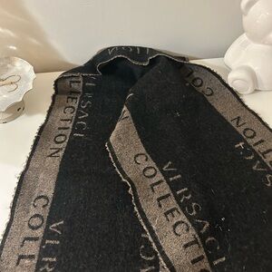 Versace Black and Tan Scarf